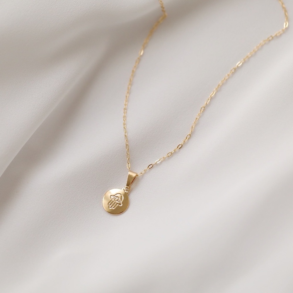 Petite Hamsa Necklace | 18k Gold Filled - Picture 2 of 7